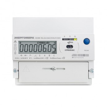 Счетчик ЭНЕРГОМЕРА CE308 R34.543.OAG.SYUVLFZ GS01 SPds PLC 3ф многотарифный Счетчик ЭНЕРГОМЕРА CE308 R34.543.OAG.SYUVLFZ GS01 SPds PLC 3ф многотарифный